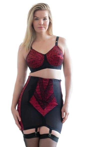 Plus Size Women's High Waist Open Bottom with Side Zipper by Rago in Red (Size L)