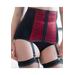 Plus Size Women's Waist Cincher with Garters by Rago in Red Black (Size 2X)