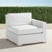 Palermo Right-facing Chair with Cushions in White Finish - Custom Sunbrella Rain, Special Order, Rain Peacock, Standard - Frontgate