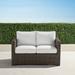 Small Palermo Loveseat with Cushions in Bronze Finish - Performance Rumor Snow, Standard - Frontgate