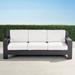 St. Kitts Sofa with Cushions in Matte Black Aluminum - Rain Sailcloth Salt, Standard - Frontgate