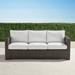 Small Palermo Sofa with Cushions in Bronze Finish - Rain Resort Stripe Sand - Frontgate