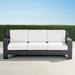 St. Kitts Sofa with Cushions in Matte Black Aluminum - Rain Resort Stripe Cobalt, Standard - Frontgate