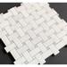 ES Stone Natural Stone Basketweave Mosaic Wall & Floor Tile Natural Stone/Marble in White | 0.38 D in | Wayfair TW10