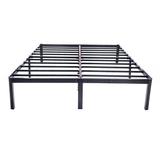 Alwyn Home 14" Steel Platform Bed Metal in Black | 14 H x 61.5 W x 82 D in | Wayfair 1552FA867C12459A99690C9FF75568C6