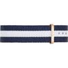 Daniel Wellington Textilband Kunststoff blau, weiß Damen