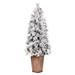 Vickerman 657706 - 4.5'x20" Flocked Kimball Potted Unlit Artificial Christmas Tree Christmas Tree (G202745)