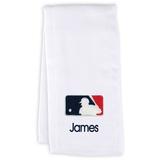 Infant White MLB Personalized Burp Cloth