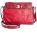 Giani Bernini Bags | Giani Bernini Red Pebbled Leather Crossbody Bag | Color: Red | Size: 10-1/2″W X 7-1/2″H X 3-1/2″D