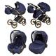 Stroller Travel System pram 3 in1 Combo Set with car seat Choice Buggy isofix Daytona GT by Chillykids Sea Gold 05 3in1 with Baby seat