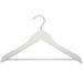 Rebrilliant Mccully Wood Standard Hanger for Dress/Shirt/Sweater Wood in White | 9 H x 17 W in | Wayfair F2F4D1AD3D75483CAEC449DED51430EA