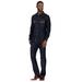 Stacy Adams Men's Button-Front Denim Shirt Set (Size XL) Dark Rinse, Cotton,Polyester