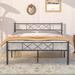 Trent Austin Design® Kempst 35" Steel Bed Frame Metal in Black | 35 H x 55 W x 78 D in | Wayfair 898BF7F07E6945499FD3467794ACD48E