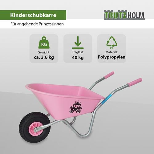 Kinderschubkarre Prinzessin Schiebkarre Metallschubkarre Gartenkarre Sandspielzeug