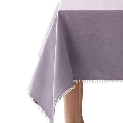 French Perle Solid Color Tablecloth, 60 x 84, Wisteria