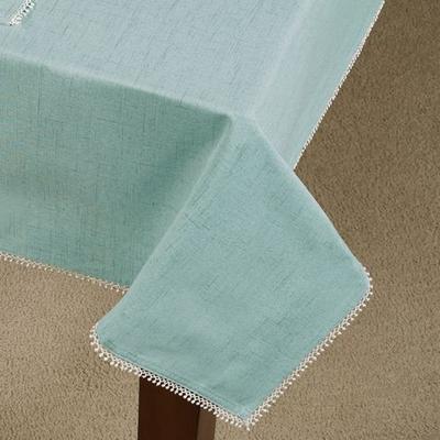 French Perle Solid Color Tablecloth, 60 x 102, Spring Green