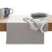 French Perle Solid Color Table Runner 14 x 90, 14 x 90, Gray