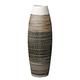 fanquare Height 50cm Large Handmade Ceramic Floor Vase, Flower Vase Brown and Black Stripe Home Decorative Vase