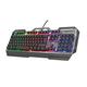 Trust Gaming GXT 856 Torac Metallene Gaming Tastatur US Layout, Originalgroßes Layout, Mehrfarbige LED Beleuchtung, Anti-Ghosting, 12 Media-Tasten, PC/Laptop