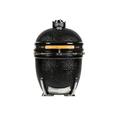Coyote Grills 22" Kamado Charcoal Grill w/ Smoker Porcelain-Coated Grates/Stainless Steel/Ceramic in Black/Gray | 34 H x 22 W x 22 D in | Wayfair