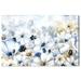 Art Remedy Floral & Botanical Fields of Blue Florals - Graphic Art Print on Canvas in White/Brown | 36 H x 54 W x 1.5 D in | Wayfair