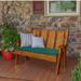 Loon Peak® Lucille Timberland Wooden Garden Outdoor Bench Wood/Natural Hardwoods in Yellow | 41 H x 52 W x 27 D in | Wayfair