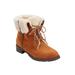 Wide Width Women's The Leighton Weather Boot by Comfortview in Cognac (Size 8 1/2 W)