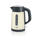 Bosch DesignLine Plus TWK4P437GB Stainless Steel Cordless Kettle,1.7 Litres, 3000 W - Cream