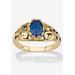 Women's Gold over Sterling Silver Open Scrollwork Simulated Birthstone Ring by PalmBeach Jewelry in September (Size 5)