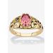 Women's Gold over Sterling Silver Open Scrollwork Simulated Birthstone Ring by PalmBeach Jewelry in October (Size 10)