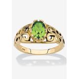 Women's Gold over Sterling Silver Open Scrollwork Simulated Birthstone Ring by PalmBeach Jewelry in August (Size 5)