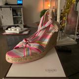 Coach Shoes | Coach Shoes - Wedges | Color: Pink/White | Size: 9