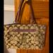 Coach Bags | Coach Tote Bag - Brown With Purple Trim | Color: Brown/Purple | Size: Os