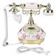 Liukouu MS-9101 Vintage Antique Telephone, Classic European Retro Landline Phone Old Fashioned Rotary Dial Plate Vintage Telephone for Home Office Decor