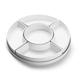 Sweese 707.001 Porcelain Divided Serving Dishes, Relish Tray, Serving Bowls for Parties - Perfect for Chips and Dip, Veggies, Candy and Snacks, White