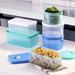 Casa Origin Meal Prep Rectangle 2 Container Food Storage Set Plastic in White | 3.4 H x 8.3 W x 5.5 D in | Wayfair fcrt-2w