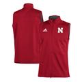 Men's adidas Scarlet Nebraska Huskers Sideline Game Mode AEROREADY Vest