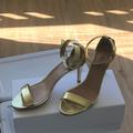 J. Crew Shoes | Gold J Crew Ankle Strap Heels 7.5 | Color: Gold | Size: 7.5