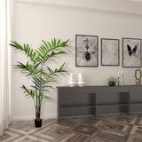 Mistana™ Artificial Potted Kentia Palm Metal in Black | 84 H x 40 W x 40 D in | Wayfair DEDF91DDA3664E3895A76F7D2AA48523