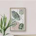 Bayou Breeze Big Leaf II by Parvez Taj - Picture Frame Painting Print on Paper in Green/Pink/White | 12 H x 8 W x 1.5 D in | Wayfair