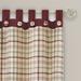 Rosalind Wheeler Hassen Striped Semi-Sheer Tab Top Single Curtain Panel Polyester in Red | 84 H in | Wayfair E8A50A35A46D42DB82CFF7284279F1BA