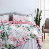 Bayou Breeze Reba Reversible Duvet Cover Set Pima Cotton/Sateen in Green/Pink/Yellow | King Duvet Cover | Wayfair BEAB62191F9D4064B0CB66ECB59ECEFE