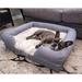 Paw Brands PupLounge Memory Foam Bolster Bed & Topper Metal in Indigo | 49.21 H x 50 W x 40 D in | Wayfair TAD1340