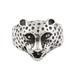 Roaring Cheetah,'Roaring Cheetah Sterling Silver Men's Ring'