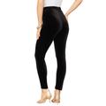 Plus Size Women's Velour Legging by Roaman's in Black (Size 30/32) Velvety Stretch Pants