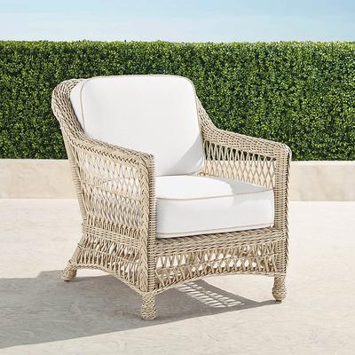 Hampton Lounge Chair in Ivory Wicker - Standard, Melon - Frontgate
