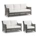 Graham Seating Replacement Cushions - Sofa, Custom Sunbrella Rain, Rain Gingko - Frontgate