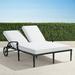 Carlisle Double Chaise Lounge with Cushions in Onyx Finish - Moss, Standard - Frontgate
