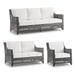 Graham Seating Replacement Cushions - Ottoman, Stripe, Resort Stripe Aruba - Frontgate
