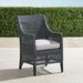 Graham Dining Arm Chair with Cushions - Resort Stripe Melon - Frontgate